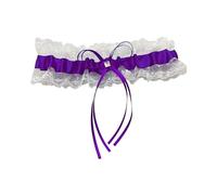 Xuanxi Liga de muslo para cosplay con lazo para una banda elástica versátil, accesorios de cosplay, bandas elásticas azules para muslos, Morado (, Talla única