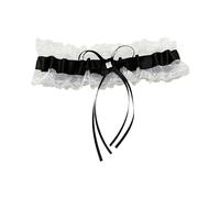 Xuanxi Liga de muslo para cosplay con lazo para una banda elástica versátil, accesorios de cosplay, bandas elásticas azules para muslos, Negro, Talla única