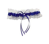 Xuanxi Liga de muslo para cosplay con lazo para una banda elástica versátil, accesorios de cosplay, bandas elásticas azules para muslos, azul marino, Talla única