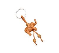 Xuanxi Llavero creativo con colgante de elefante de resina, accesorio de decoración para llaves, bolsas, regalos, cadena de animales portátil