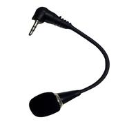 Xuanxi Micrófono externo de 3,5 mm para laptop, no requiere conductor, estructura metálica flexible de 6,5 pulgadas para micrófono de teléfono de podcasting