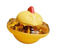 Xuanxi Rompecabezas para mascotas que mantiene a los gatos y perros entretenidos y activos, divertido, forma de pollo, dispensador ajustable, juguete de alimentación lenta