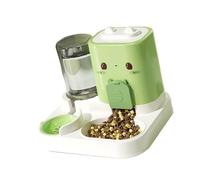 Xuanxi Smart - Comedero automático para ganado con cuenco de agua, diseño integrado a prueba de derrames, temporizador para espacios pequeños JID IC, alimentador automático para mascotas