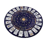 Xuanxi Tapete de adivinaciones con patrón de cartas de tarot, altares, tarots, bloc de cartas de astrología, péndulos, para adivinaciones, curaciones energéticas, tarots, mantel de goma