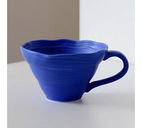 Xuanyingfafafa Tazas de café, Taza de cerámica Mate con diseño Sencillo for el Desayuno: Taza Ideal for café y Leche por Las mañanas(Blue)
