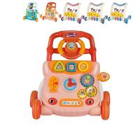 XUANYU Andador Caminar Bebé, Carrito Plegable Caminar, Andador Bebé Niño o Niña De 6 Meses, Mesa de Despertar Desmontable, Carro de Caminar Plegable, Juguete Push para Niño (Rosa I)