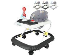 XUANYU - Andador para bebé, con estación de juego, carrito de despertar para caminar, andar, para 6-36 meses, para niños y niñas, color negro