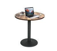 XUANYU Mesa de comedor para 4 personas, φ60 cm Mesa de cocina, Mesas de Bistro/Comedor/Salón (marrón-negro φ60 x 72 cm, números romanos, redondos)