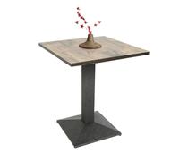 XUANYU Mesa de comedor para 4 personas, φ60 cm Mesa de cocina, Mesas de Bistro/Comedor/Salón (Marrón-Negro φ60 x 75 cm, Números romanos, Cuadrado)