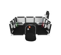 XUANYU - Parque infantil de tela Oxford, 180 x 120 x 66 cm, parque infantil con barreras, 8 ventosas, 2 anillos de retensión, 2 bolas, bomba de aire manual y cesta de baloncesto, centro de actividades