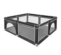 XUANYU Parque infantil de tela Oxford, parque infantil con barreras y bolsa de transporte, centro de actividades para bebés, parques infantiles para interiores/exteriores (negro, 180 x 150 x 66 cm)