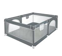 XUANYU Parque para bebé rectangular con barreras y puerta, parques de juegos plegables de tela Oxford, centro de actividades para bebés, parque infantil para interior/exterior (160 x 120 x 66 cm)