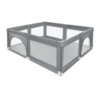 XUANYU Pequeño Parque Bebe Modulable 120 x 120 x 66 cm, Parque Infantil Pequeño, Parque de Juegos Bebé con Barrera, Parques de Bebé de Tela Oxford, 50 Bolas y 8 Ventosas Antideslizante (Gris)