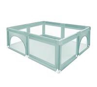 XUANYU Pequeño Parque Bebe Modulable 120 x 120 x 66 cm, Parque Infantil Pequeño, Parque de Juegos Bebé con Barrera, Parques de Bebé de Tela Oxford, 50 Bolas y 8 Ventosas Antideslizante (Verde)