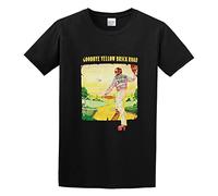 XUBLCX Goodbye Yellow Brick Road Mens Black Camiseta Graphic Tee Printed Unisex Shirt, Negro , L