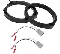 XUBOR Anillo Espaciador de Altavoz Adaptador Espaciador de Altavoz de Agudos for HR-V 2016 en adelante Impermeable Negro 2 Piezas Anillo Espaciador para Altavoz