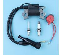 XUBOR Bobina de Encendido, bujía, Filtro, Interruptor de Encendido y Apagado, Kit for generador, desbrozadora, cortacésped, GX160, GX200, 5,5 HP y 6,5 HP Kit de Interruptor de Motosierra