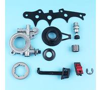 XUBOR Bomba de Aceite con piñón de llanta estándar de 3/8" y 7 Dientes for Motosierra Husqvarna 365 372 372XP 362 371, válvula de descompresión, Interruptor de Engranaje helicoidal Kit de Interruptor