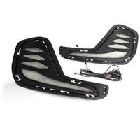 XUBOR For Chevrolet, for Cavalier 2020 2021 2022 DRL Luces LED Coche Luz de circulación diurna Señal de giro Faro LED Lámpara antiniebla Cubierta del faro Luz de señal de giro(BLACK White and Yellow O