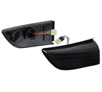 XUBOR For, for XC60 2008-2014 2 Piezas LED luz de señal de Giro dinámica lámpara de Espejo Lateral de Coche OEM # 31217288/31217289 Luz de señal de Giro(Black Dynamic Smoked Case)
