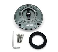 XUBOR For, R3 2014 2015, tapa de tanque combustible, cubierta aluminio CNC sin llave, accesorios motocicleta, 6 colores Tapa del depósito de combustible de la motocicleta(Gray and Black)