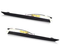 XUBOR For Toyota, for RAV4, 2019 2020 2021 Lámpara de señal de giro Luces de circulación diurna LED Cubierta de ventilación del capó del motor del coche Decoración DRL Luz de señal de giro(BLACK Smoke