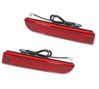 XUBOR Indicador de espejo lateral 2 piezas, for Mitsubishi, for Lancer, for Evo X, for Outlander Luces reflectoras de parachoques trasero rojas Luces antiniebla traseras/de freno y luz de señal de gir