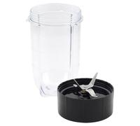 XUBOR Juego de Cuchillas Cruzadas de Repuesto + Vaso de 16 oz for Magic Bullet, Piezas de Repuesto compatibles con licuadora MB1001 de 250 W Cuchilla de licuadora