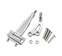 XUBOR Juego de Soporte Montaje del estabilizador Amortiguador dirección la Motocicleta, for CB650F 2014-2019 CNC Aluminio Amortiguador de dirección Delantero para Motocicleta(Silver Support)