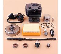 XUBOR Kit de pistón cilindro 42mm, for STIHL, FS450, bobina encendido tambor embrague, reparación línea filtro combustible y aire, recortador Kit de repuesto de embrague para cortacésped