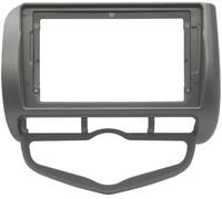XUBOR Kit de tablero estéreo para coche Fascia de Radio Coche 2 Din para estéreo para automóvil para JAZZ City 2002-2008, para Reproductor para Audio, Panel DVD, Kit Tablero(BLACK LHD Fasica)
