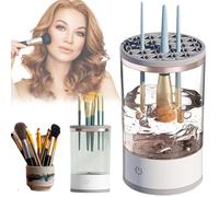 XUBX Limpiador De Brochas Electrico, Limpieza Manual Automática De Brochas De Maquillaje, Maquina Limpia Brochas Maquillaje Para Todos Los Tamaños, Regalo Para Mujeres, Esposa, Amiga