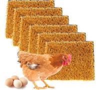 XUBX Paquete de 6 Forros para Nido de Pollo, Ropa de Cama de cáñamo para Aves de Corral, Reutilizable Alfombrilla para Caja de Pollo y Alfombrilla para Gallinero, Suministros de Aves de Corral