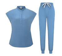 XUCZHAI Bata de Laboratorio, Uniforme quirúrgico, Hospital, Dentista, clínica, salón, Farmacia, Traje for Mascotas, Enfermera, SPA(Blue1,L)