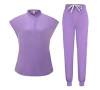 XUCZHAI Bata de Laboratorio, Uniforme quirúrgico, Hospital, Dentista, clínica, salón, Farmacia, Traje for Mascotas, Enfermera, SPA(Purple,M)