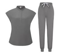 XUCZHAI Bata de Laboratorio, Uniforme quirúrgico, Hospital, Dentista, clínica, salón, Farmacia, Traje for Mascotas, Enfermera, SPA(Gray,M)