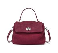 XUCZHAI Bolso bandolera de piel ante Natural for mujer Otoño Invierno viaje lujo Para Compras, Viajes, Trabajo(Red)