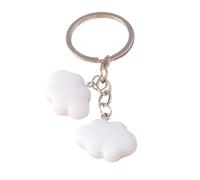 XUCZHAI Colorful Cute Resin White Cloud Keychains for Women Souvenir Handbag Pendants Summer Vacation Keyring DIY Jewelry(Style 265-1)