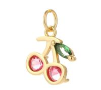 XUCZHAI Cute Cherry Watermelon Charm Fruit Jewelry Raw Products Wearing Earrings Necklace Bracelet Keychain Pendant(AC210080G3)