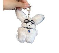 XUCZHAI Cute Plush Rabbit Doll Key Chains Ring Woman Bag Charms Accessories Toy Car Keyring Party Trinket Gifts For Friends(A)