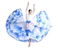 XUCZHAI Falda de Gasa con Vuelo Grande for Mujer, Estilo 360/720, for práctica de Danza clásica(Color 02 720 Degree,95CM)