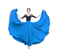 XUCZHAI Falda de Gasa de 720 Grados for Bailarina, Patinaje Gitano, Falda Larga, Ropa de práctica for Bailarina, Falda Profesional for Baile de Escenario.(Sky Blue,M Length 85cm)