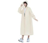 XUCZHAI Hooded Rain Poncho For Adult Pouch For HikingWaterproof EVA Jacket Man Kids Thickened Coat Outdoor Raincoat(Light gray)