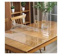 XUCZHAI Mantel de Cristal Suave, Mantel PVC Transparente, Impermeable y Resistente al Aceite, Cubierta Mesa Rectangular(70cmx140cm)