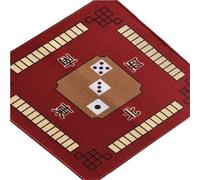 XUCZHAI Mantel de póquer, tapete Mano Waed Mahjong, Cuadrado reducción Ruido Alta Gama for Uso doméstico, Sala Cartas para Mahjong, Paigow, Poker(Red 100cm Square)