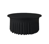 XUCZHAI Mantel Redondo de Licra con Interior y Antimanchas, Ideal for cumpleaños, Despedidas Soltera decoración Fiestas para Bar, Boda, Fiesta(Black,6ft (72 In) 1Pack)