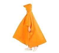 XUCZHAI Portable Multifunctional 3 In 1 Rain Coat Hiking Camping Raincoat Poncho Mat Awning sturdy Outdoor Activity Gear Supplie(Orange color)