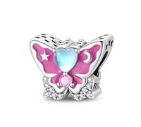 XUCZHAI Romantic Colorful 925 Sterling Silver Dangle Charm Fit Original Bracelet DIY Birthday Jewelry Making(PAC843)