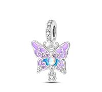 XUCZHAI Romantic Colorful 925 Sterling Silver Dangle Charm Fit Original Bracelet DIY Birthday Jewelry Making(PAC921)