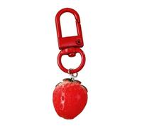 XUCZHAI Simulation Fruit Keychain Resin Apple Lemon Strawberry Orange Keyring for Women Handbag Pendant DIY Jewelry(Light Blue)